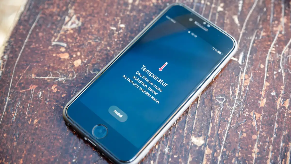 Hitze-Warnung auf dem iPhone