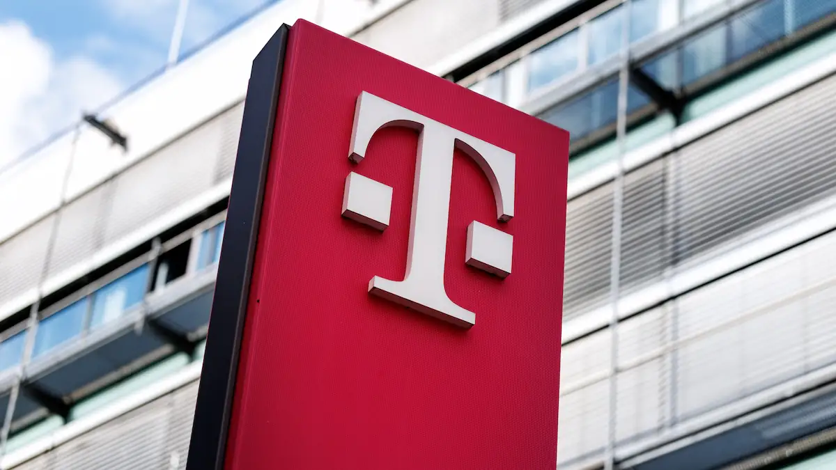 Das Logo vom Mobilfunkanbieter Deutsche Telekom