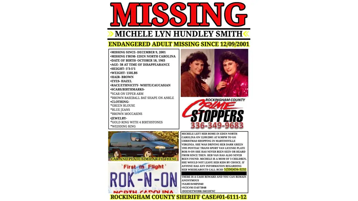 Vermisstenplakat Michele Hundley Smith