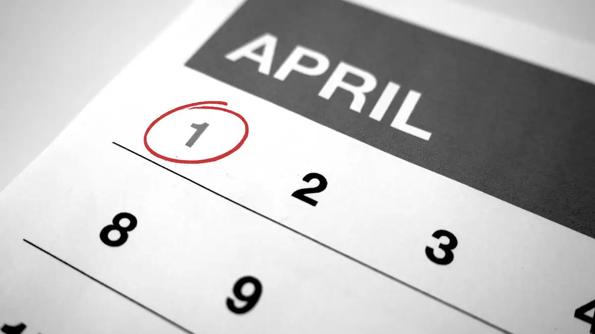Aprilscherz: 1. April wurde in einem Kalender markiert