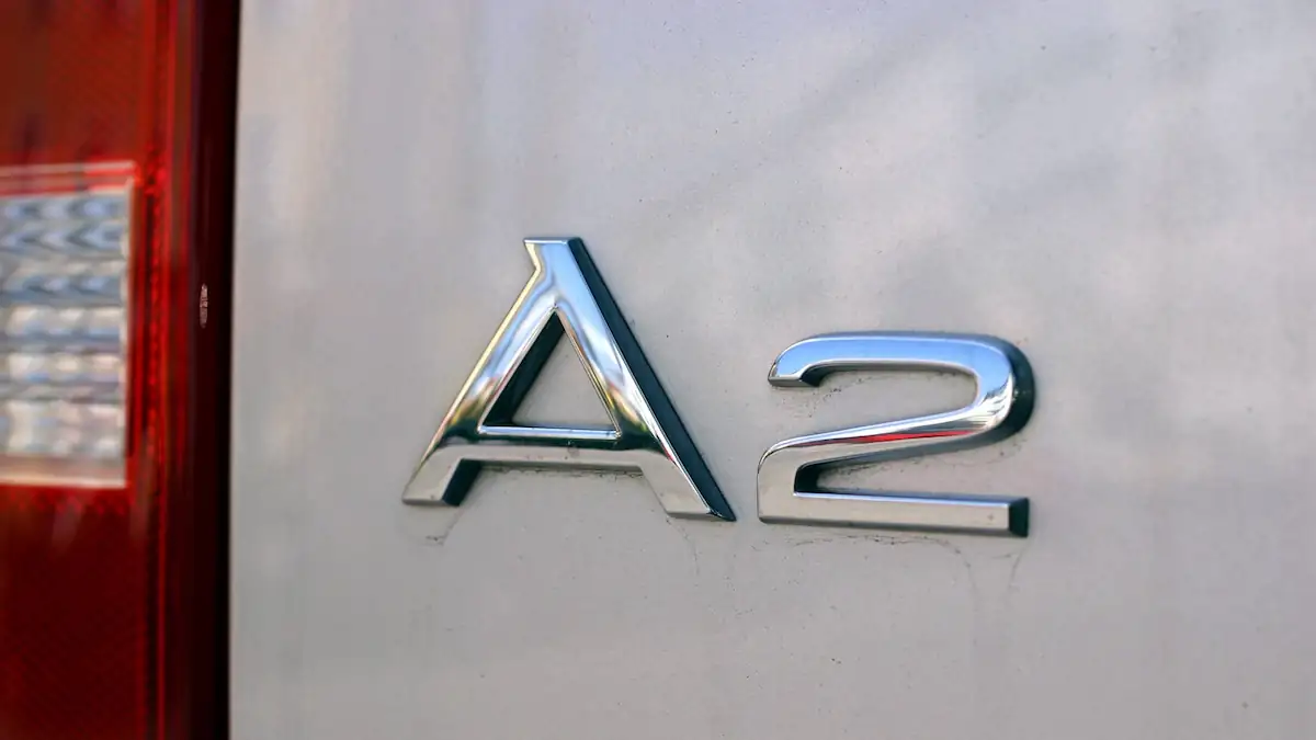 Schriftzug des Audi A2