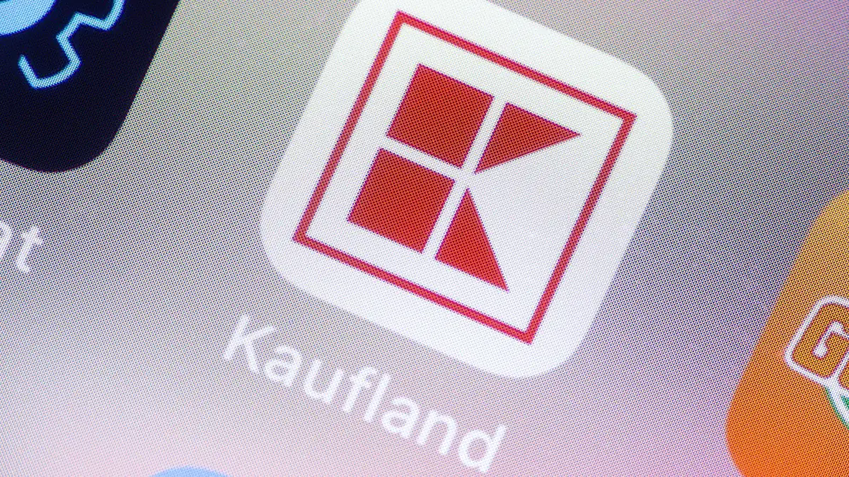 Kaufland-App auf einem Display