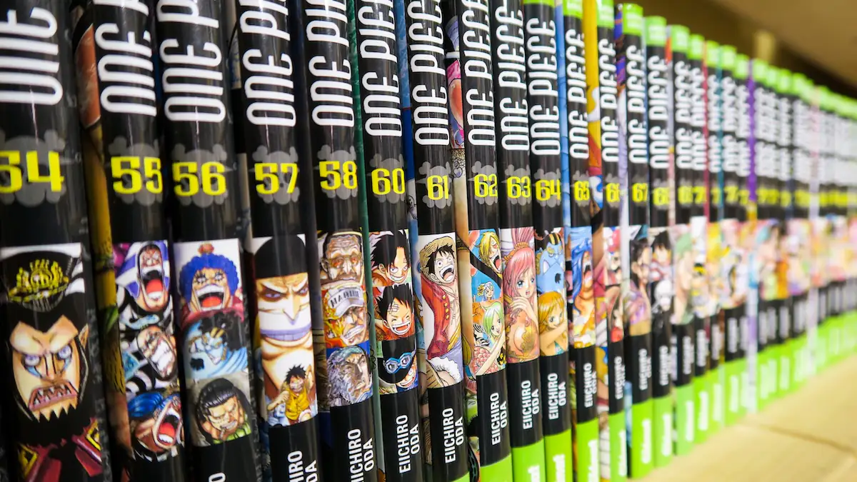„One Piece“-Mangas in einer Reihe