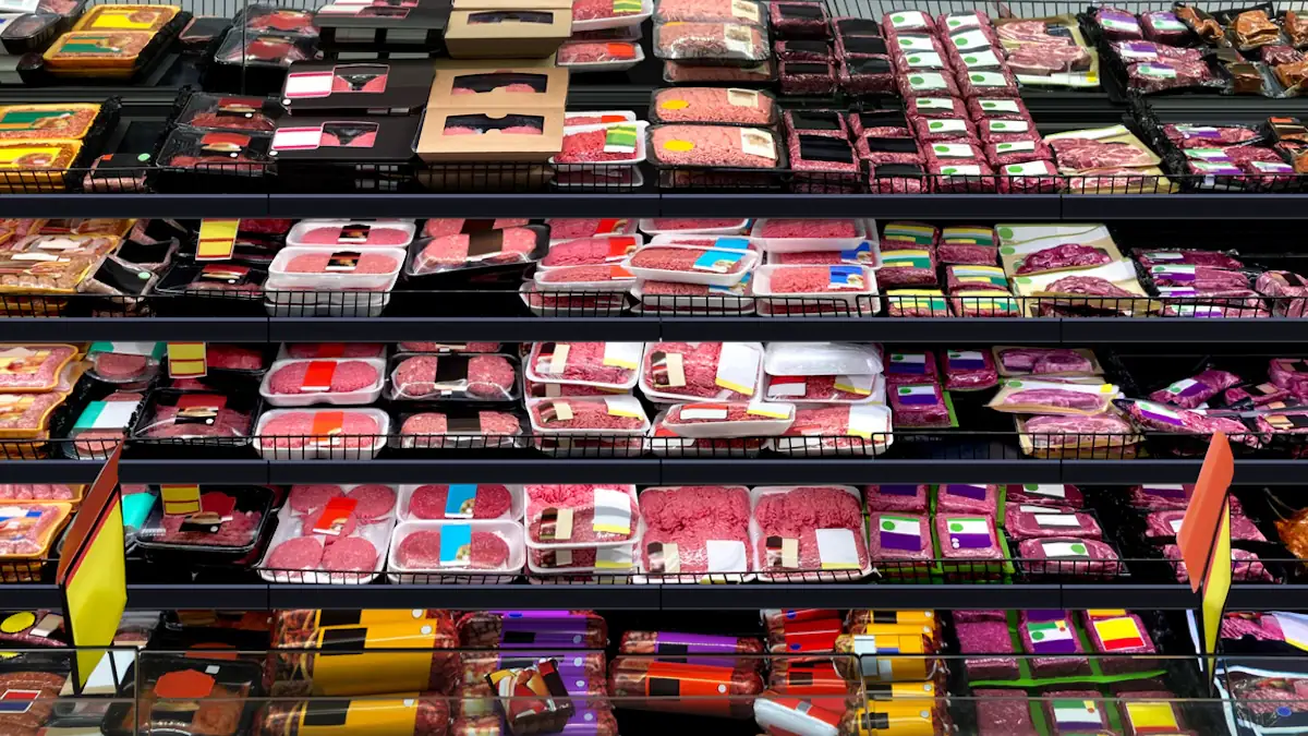 Penny Rückruf: Gut gefülltes Wurstregal in einem Supermarkt