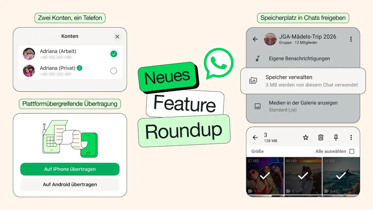 Infografik zu WhatsApp-Update März 2026