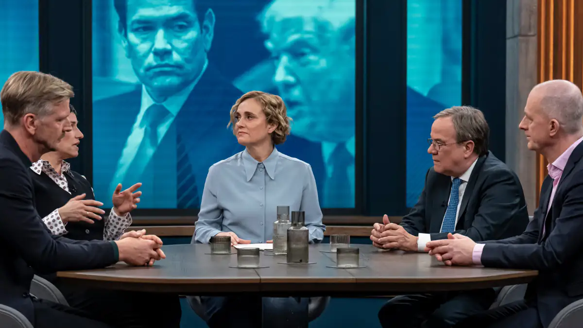 Ausschnitt aus der Talkshow mit Caren Miosga bei ARD