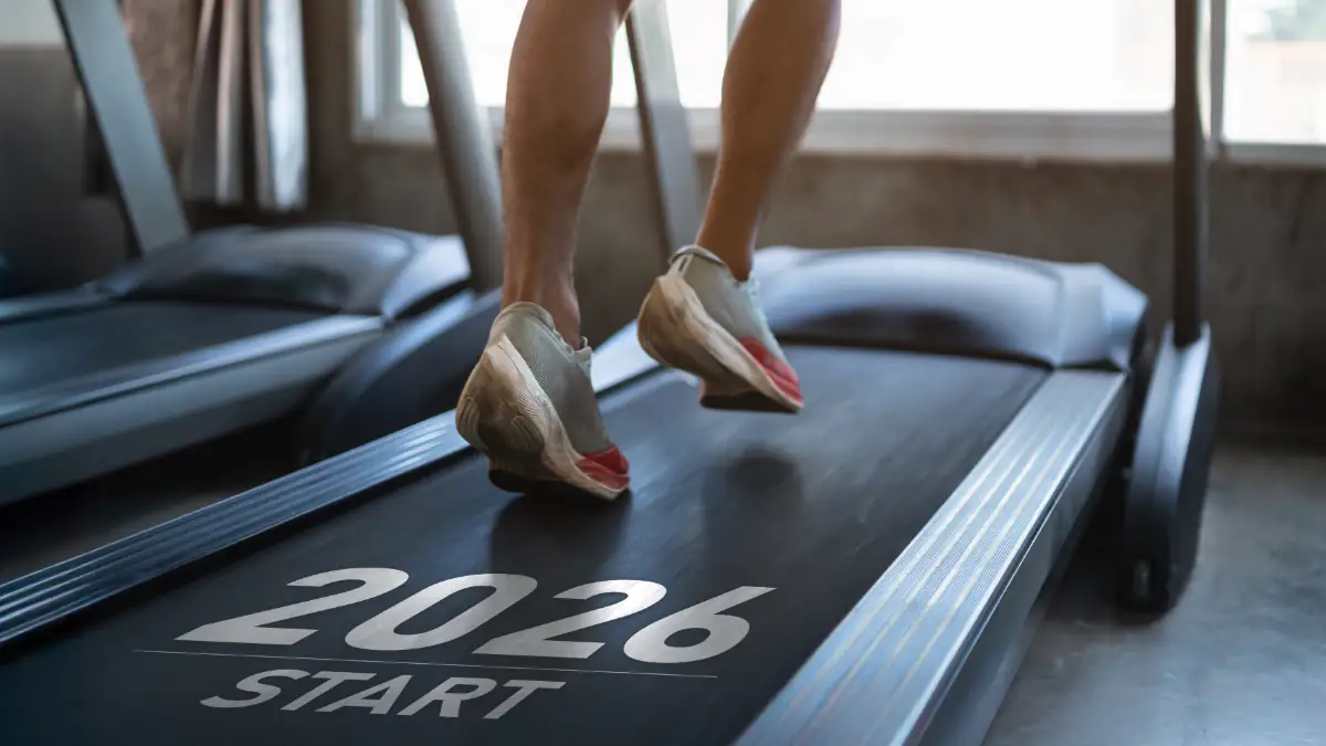 Sportler auf dem Laufband