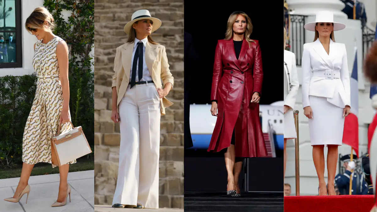 Melania Trump in verschiedenen Outfits
