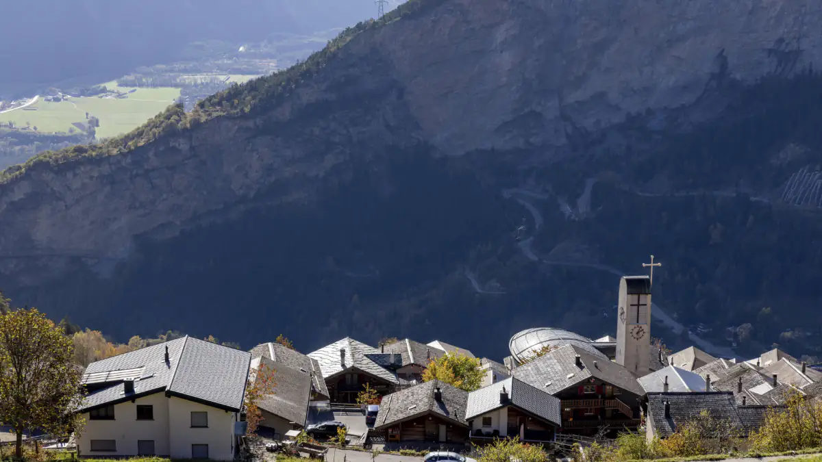 Der Ort Albinen in der Schweiz