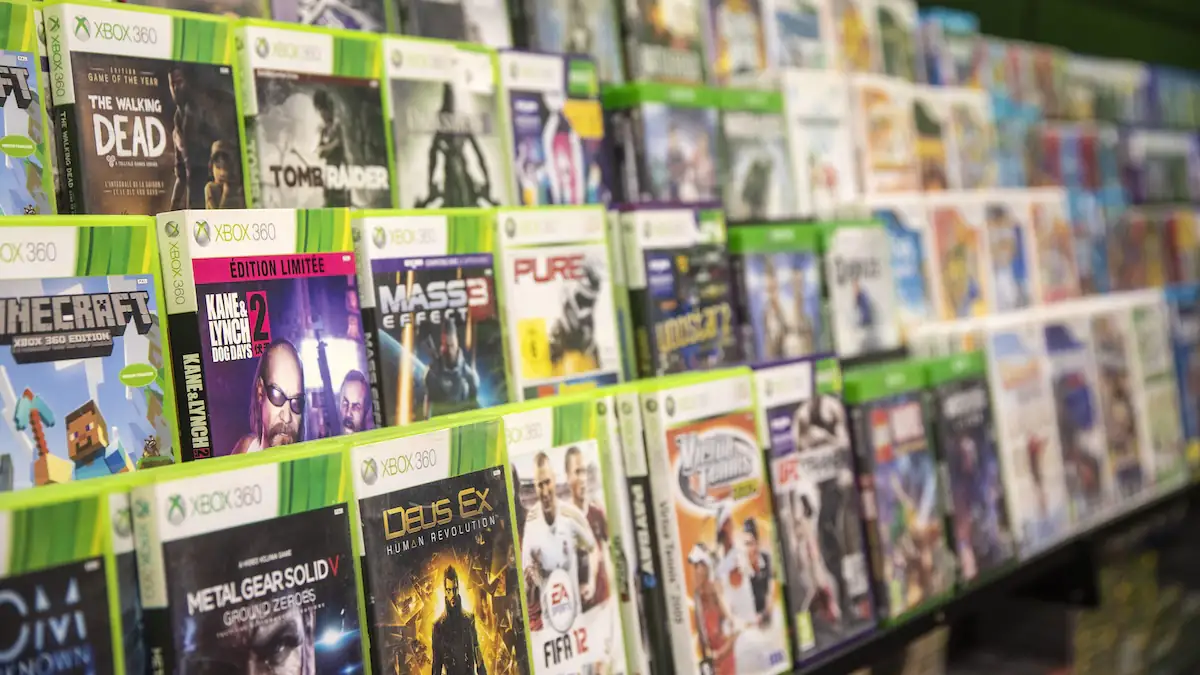 Spiele für die Xbox 360 im Geschäft