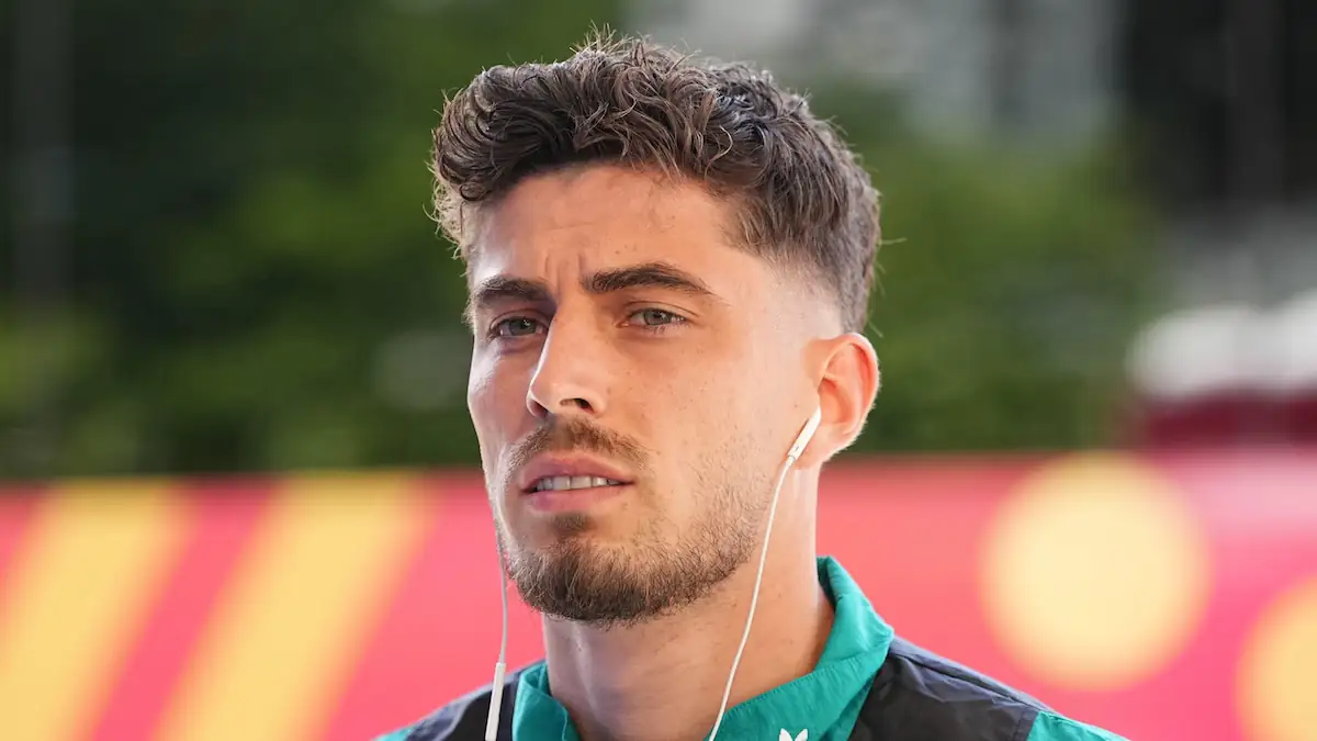 Kai Havertz mit Kabel-Kopfhörern bei der WM 2026
