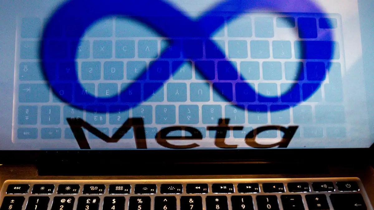 Meta Logo Laptop