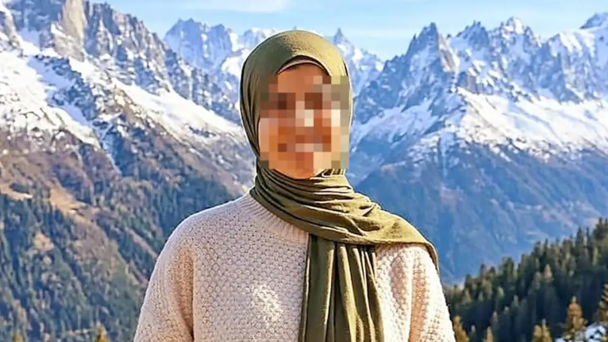 Foto der toten Studentin vor den Alpen