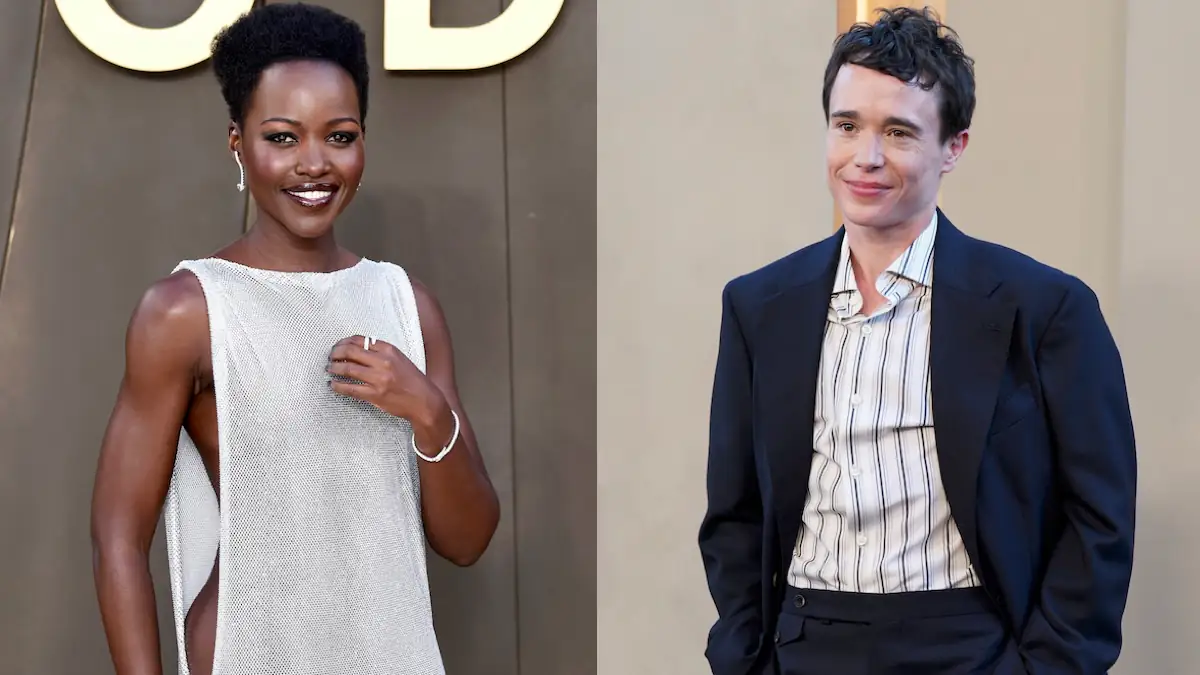 „Die Odyssee“ Cast: Links Lupita Nyong'o, rechts Elliot Page