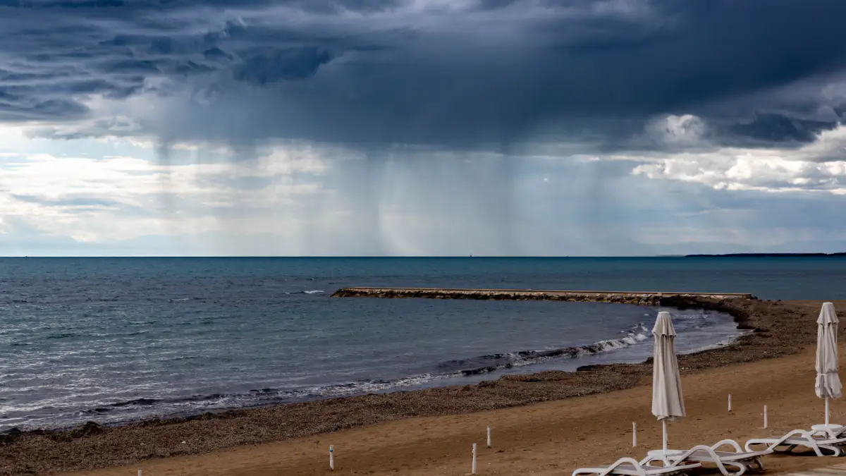 Ein Unwetter über dem Mittelmeer