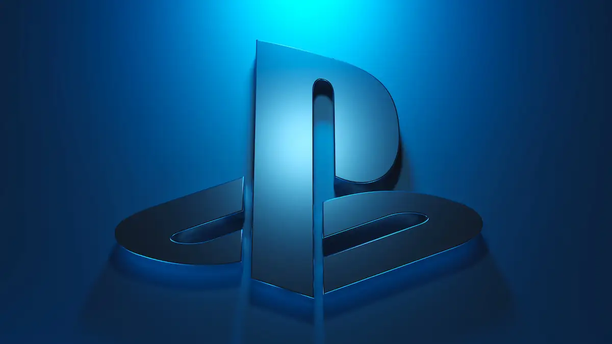PlayStation Logo vor blauem Hintergrund