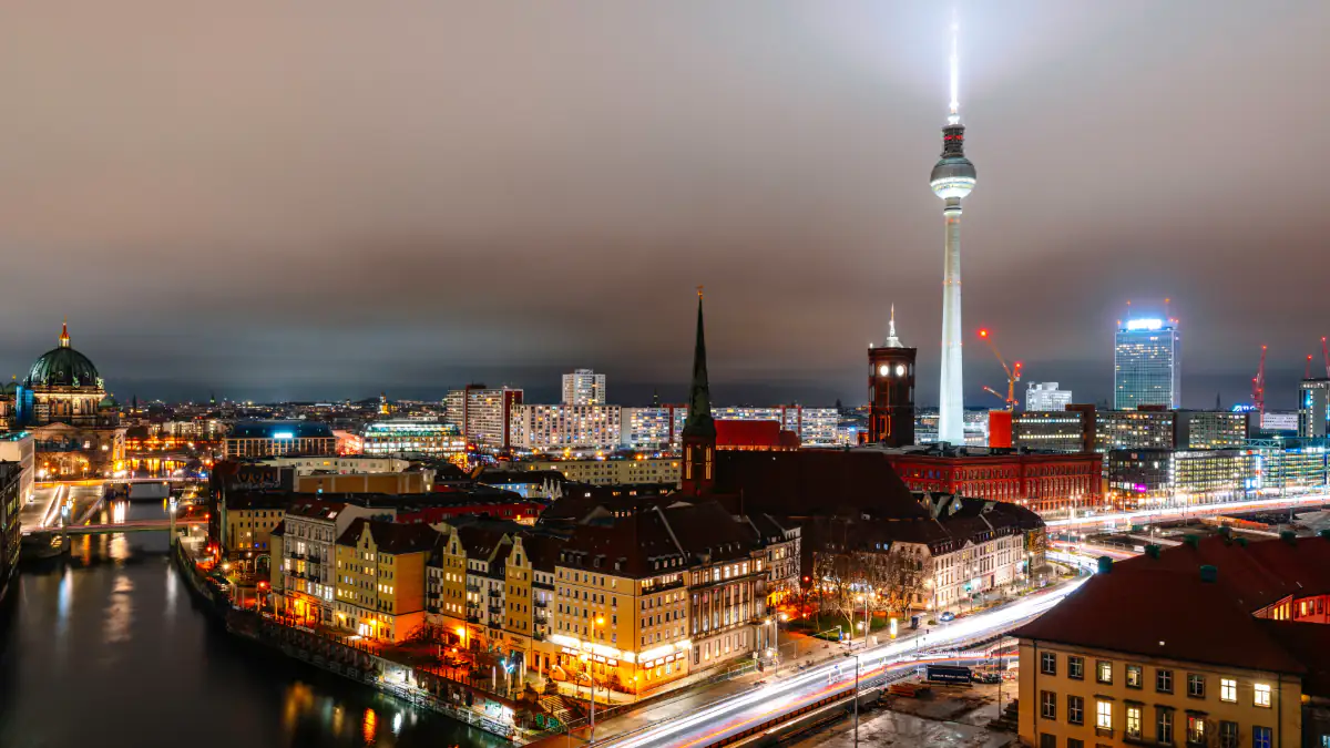 Symbolbild Sicherheit im öffentlichen Raum: Berlin von oben 