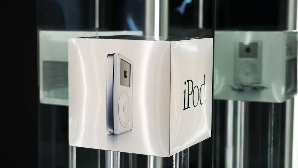 iPod der ersten Generation in einer Verpackung