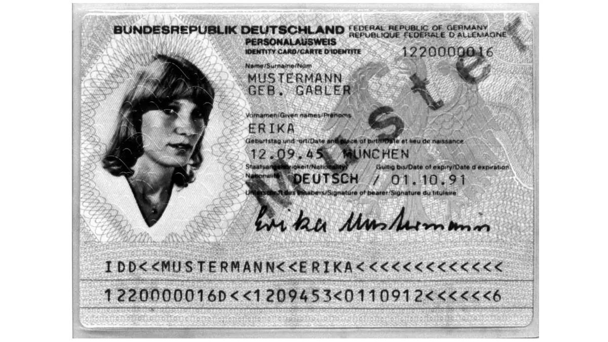 Erika Mustermann 1983 Personalausweis