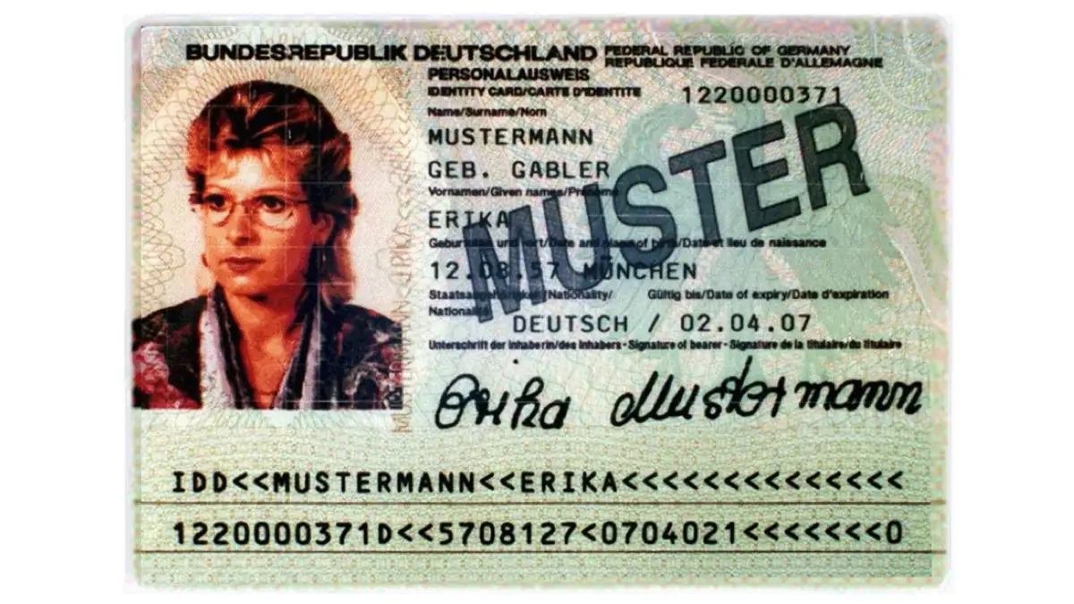 Erika Mustermann 1997 Personalausweis