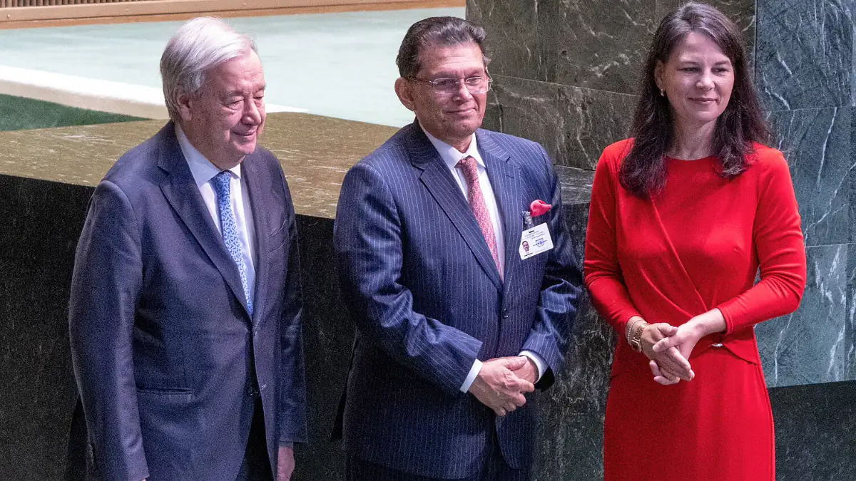 Annalena Baerbock mit Antonio Guterres 