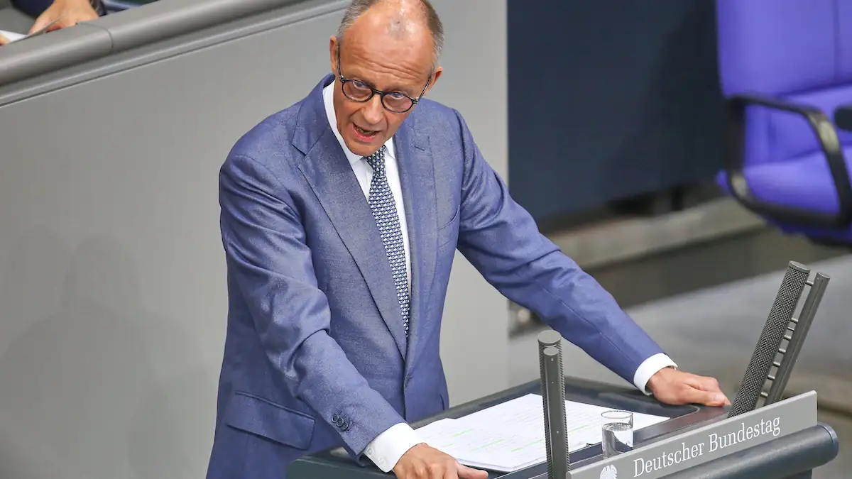 Friedrich Merz bei der Generaldebatte des Bundestags am 9. September 2026