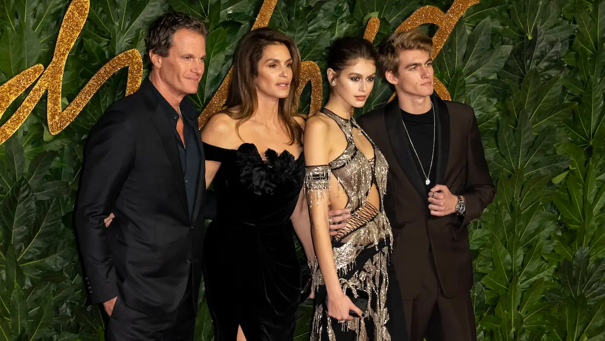 Rande Gerber, Cindy Crawford, Kaia Gerber und Presley Gerber