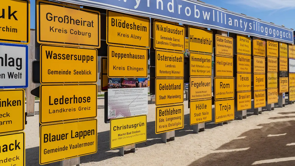 Oberhäslich, Gammelshausen, Dreckloch: Die skurrilsten Ortsnamen in Deutschland