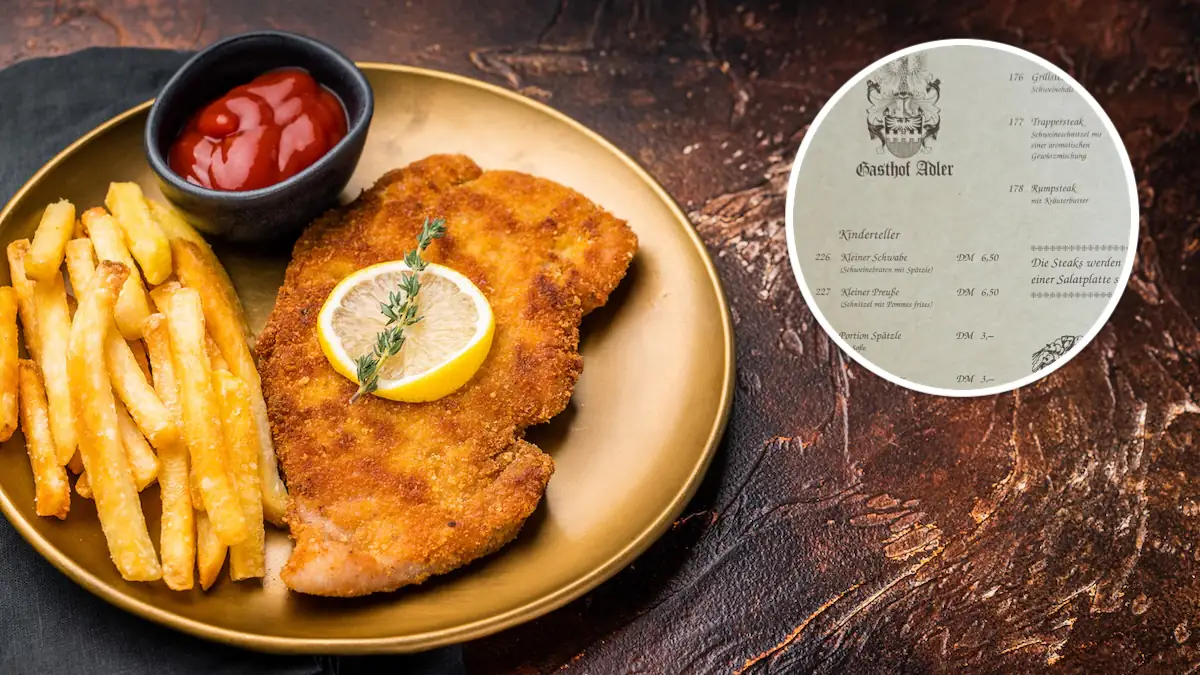 Gasthof zeigt alte Speisekarte: Schnitzelpreise sorgen für Diskussion