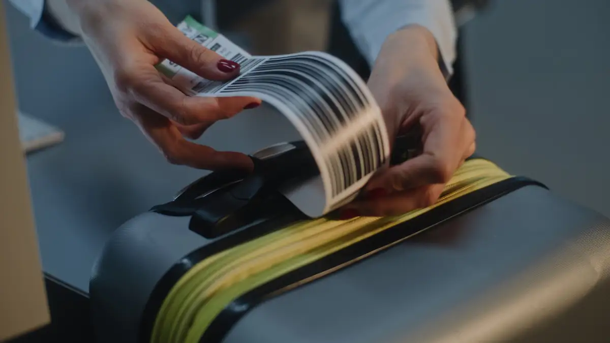 Gepäck-Etikett am Koffer: Warum man es niemals sofort abreißen sollte