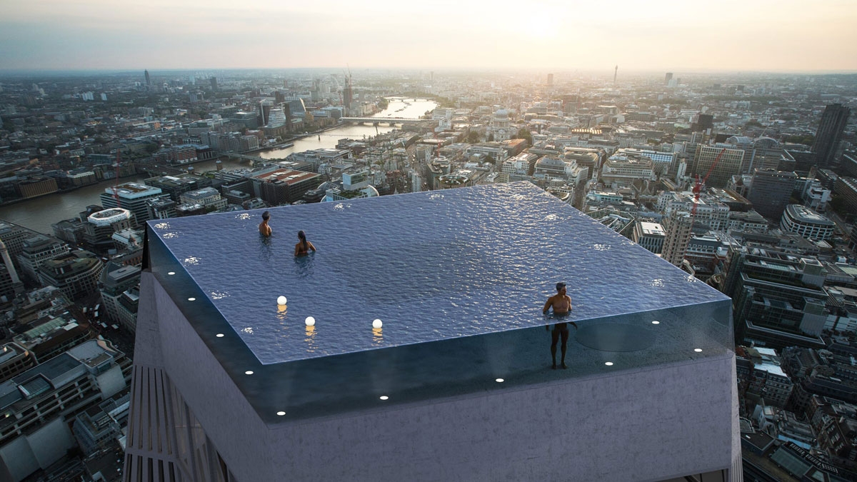 London: Der weltweit erste Infinity-Pool mit 360-Grad-Blick